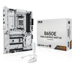 ASUS B650E MAX GAMING WIFI W ATX Motherboard - White, AM5, DDR5, PCIe 5.0 ASUS B650E MAX GAMING WIFI W ATX Motherboard - White, AM5, DDR5, PCIe 5.0